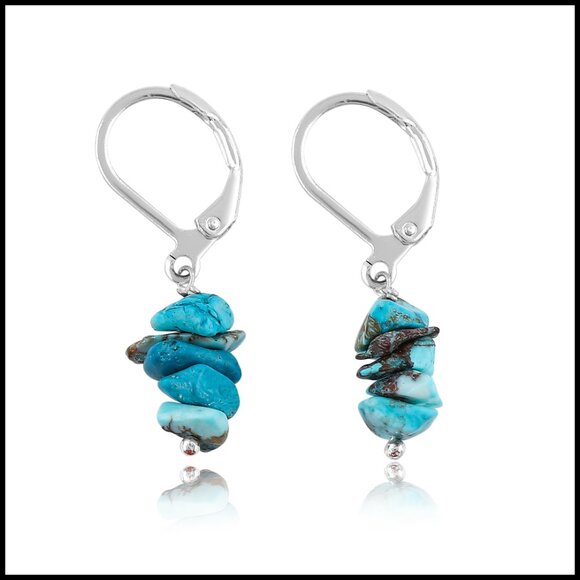 Jewelry - Handmade Boho Dangle Earrings Leverback Hook Hypoallergenic Silver Plated